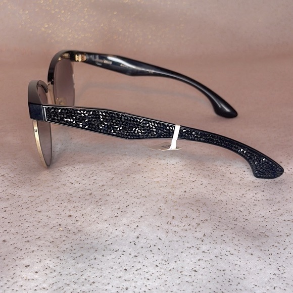 Miu Miu Black Gradient Stardust SMU 54Q Crystal Embellished Cat Eye Sunglasses - Picture 12 of 17
